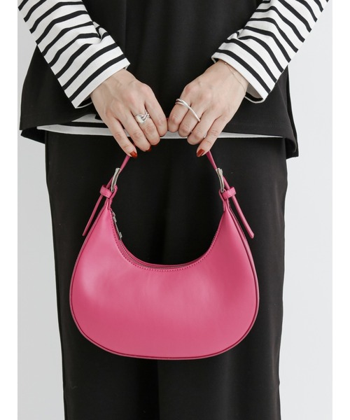 Lugnoncure（ルノンキュール）の「ハーフムーンバッグ（ハンドバッグ・レディース・オフホワイト/ピンク/ブラック・ﾌﾘ-）」の10枚目の写真