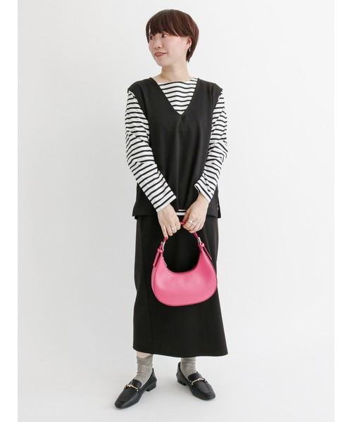 Lugnoncure（ルノンキュール）の「ハーフムーンバッグ（ハンドバッグ・レディース・オフホワイト/ピンク/ブラック・ﾌﾘ-）」の13枚目の写真