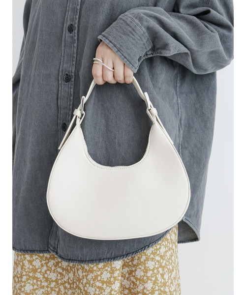 Lugnoncure（ルノンキュール）の「ハーフムーンバッグ（ハンドバッグ・レディース・オフホワイト/ピンク/ブラック・ﾌﾘ-）」の19枚目の写真