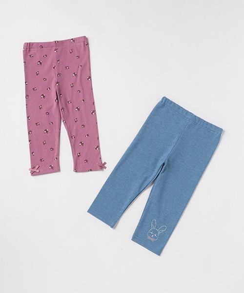 petit main(プティマイン)の「【プティプラ】GIRLSレギンスセット(レギンス/スパッツ・キッズ・ネイビー/ブルー/ラベンダー/ブラック・80cm/90cm/100cm/110cm/120cm/130cm)」の3枚目の写真