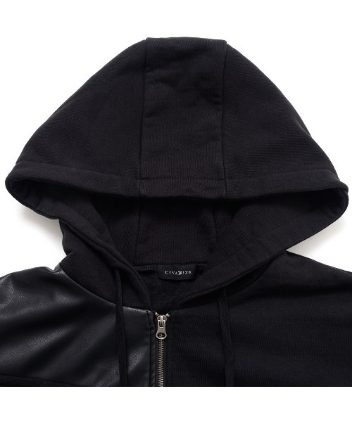 CIVARIZE PUレザーパッチワークパーカー CIVARIZE（シヴァーライズ）の「『CIVARIZE/シヴァーライズ』PU
