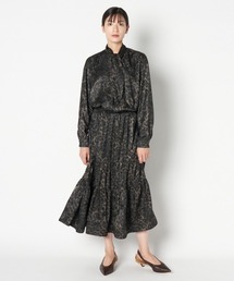 LEOPARD&DALMATIAN FLARE SKIRT