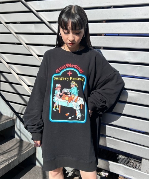 Candy Stripper（キャンディストリッパー）の「TINY MEDICAL SWEAT ワンピース（スウェット・レディース・ブルー/ブラック/ホワイト・2）」の17枚目の写真