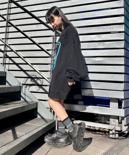 Candy Stripper（キャンディストリッパー）の「TINY MEDICAL SWEAT ワンピース（スウェット・レディース・ブルー/ブラック/ホワイト・2）」の12枚目の写真