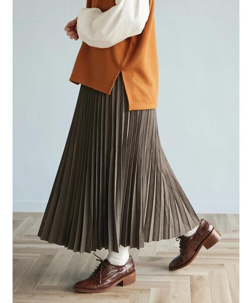 CRAFT STANDARD BOUTIQUE（クラフトスタンダードブティック）の「ピーチアコーディオンプリーツスカート ＊（スカート・レディース・パープル/ブルー/チャコールグレー/オレンジ・FREE）」の5枚目の写真