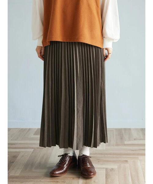 CRAFT STANDARD BOUTIQUE（クラフトスタンダードブティック）の「ピーチアコーディオンプリーツスカート ＊（スカート・レディース・パープル/ブルー/チャコールグレー/オレンジ・FREE）」の8枚目の写真