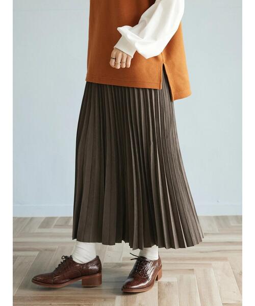 CRAFT STANDARD BOUTIQUE（クラフトスタンダードブティック）の「ピーチアコーディオンプリーツスカート ＊（スカート・レディース・パープル/ブルー/チャコールグレー/オレンジ・FREE）」の12枚目の写真