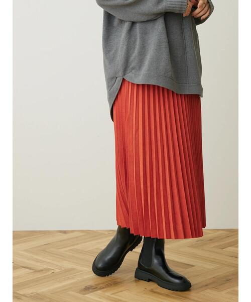 CRAFT STANDARD BOUTIQUE（クラフトスタンダードブティック）の「ピーチアコーディオンプリーツスカート ＊（スカート・レディース・パープル/ブルー/チャコールグレー/オレンジ・FREE）」の9枚目の写真