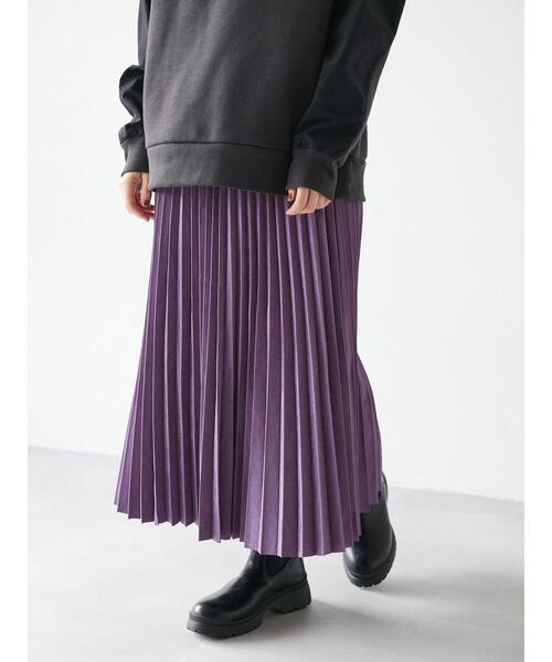 CRAFT STANDARD BOUTIQUE（クラフトスタンダードブティック）の「ピーチアコーディオンプリーツスカート ＊（スカート・レディース・パープル/ブルー/チャコールグレー/オレンジ・FREE）」の16枚目の写真