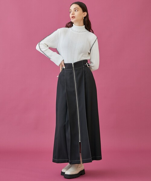 INella（イネラ）の「【INella/イネラ】タートルネックステッチニット（ニット/セーター・レディース・ブラック/アイボリー/グリーン・FREE）」の21枚目の写真