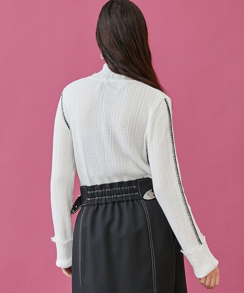 INella（イネラ）の「【INella/イネラ】タートルネックステッチニット（ニット/セーター・レディース・ブラック/アイボリー/グリーン・FREE）」の14枚目の写真