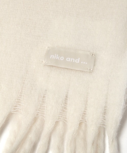 niko and...(ニコアンド)の「オリジナル太フリンジマフラー(ストール/ショール・レディース・アイボリー/ライトイエロー/ライトグレー・0)」の12枚目の写真