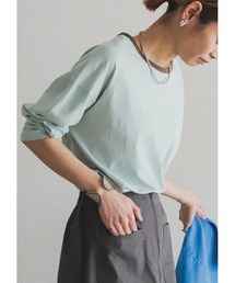 FIL DE FER | シルキー天竺　配色ネックP/O(Tシャツ/カットソー)