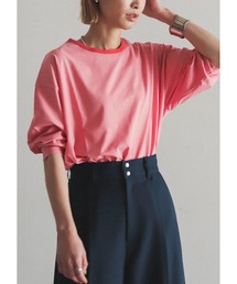 FIL DE FER | シルキー天竺　配色ネックP/O(Tシャツ/カットソー)