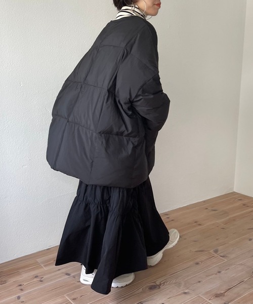 wee9s(ウィークス)の「many many gather skirt / ウエストゴムメニーメニーギャザーシャーリングースカート(スカート・レディース・ブラック/ホワイト/ネイビー/ブラウン・FREE)」の19枚目の写真