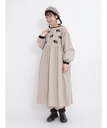 Samansa Mos2 | 【ETHICAL CRAFTS】リサイクルコットン刺繍ワンピース(ワンピース)