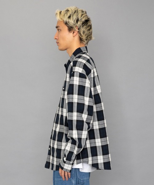 XLARGE（エクストララージ）の「PLAID L/S SHIRT（シャツ/ブラウス・メンズ・グリーン/オレンジ/ブラック・S/M/L/XL）」の9枚目の写真