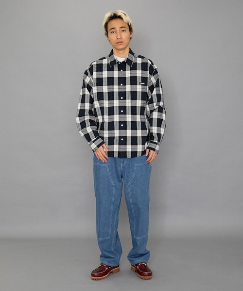 XLARGE（エクストララージ）の「PLAID L/S SHIRT（シャツ/ブラウス・メンズ・グリーン/オレンジ/ブラック・S/M/L/XL）」の11枚目の写真