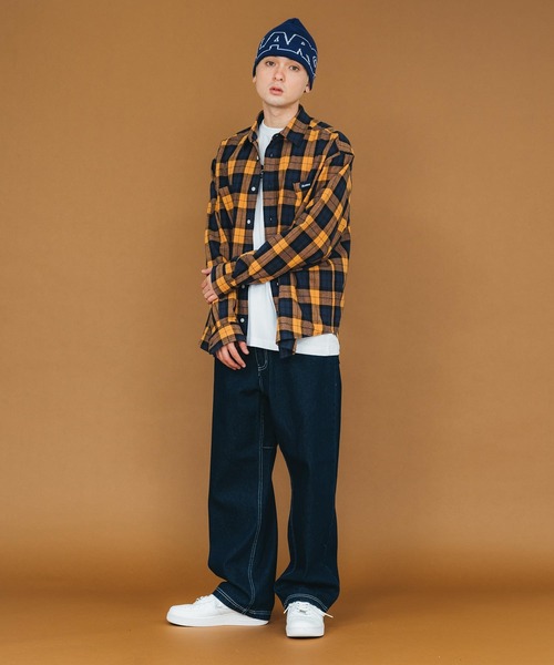 XLARGE（エクストララージ）の「PLAID L/S SHIRT（シャツ/ブラウス・メンズ・グリーン/オレンジ/ブラック・S/M/L/XL）」の15枚目の写真