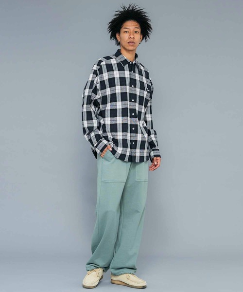 XLARGE（エクストララージ）の「PLAID L/S SHIRT（シャツ/ブラウス・メンズ・グリーン/オレンジ/ブラック・S/M/L/XL）」の17枚目の写真