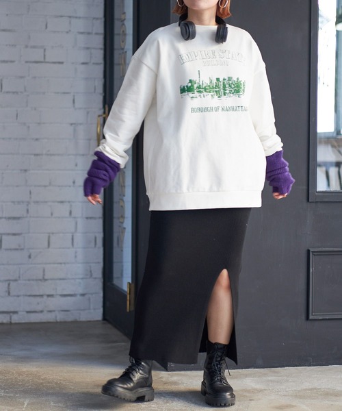 PBLIM(ページボーイリム)の「PAGEBOYLIM/マンハッタングラフィックスウェット(スウェット・レディース・オフホワイト/ブラック・FREE)」の12枚目の写真