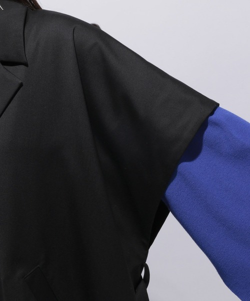 HARE（ハレ）の「TRオーバーポンチョジレ(HARE)（ポンチョ・レディース・ブラック/グリーン・FREE）」の13枚目の写真