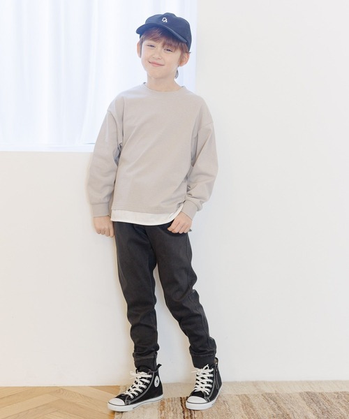 GLOBAL WORK（グローバルワーク）の「スゴラクカットデニムリブパンツ/162580（デニムパンツ・キッズ・ブラック/ネイビー/ブルー・110cm/100cm/120cm/130cm/140cm/150cm/160cm）」の18枚目の写真