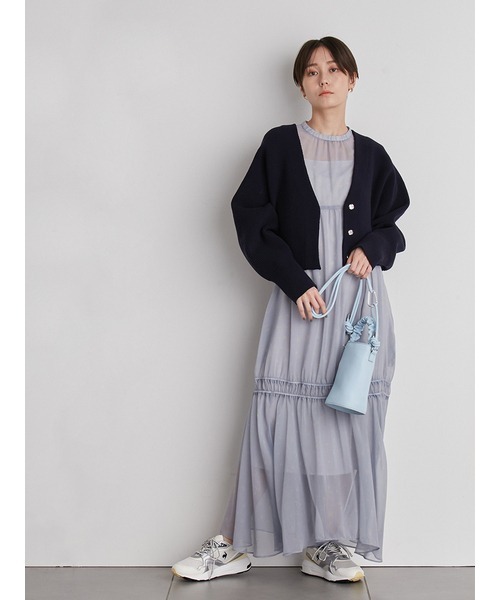 emmi（エミ）の「【emmi atelier】ギャザーハンドルミニショルダー（ショルダーバッグ・レディース・ライム/ホワイト/ライトブルー/パープル・FREE）」の6枚目の写真