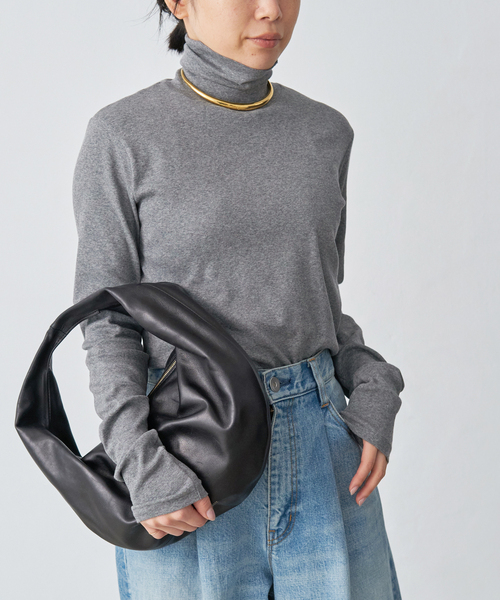 ドゥーズィエムクラス JERSEY リブタートル カットソー トップス 白 Deuxieme Classe（ドゥーズィエムクラス）の「*JERSEY リブ