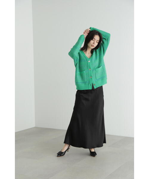 JILL STUART(ジルスチュアート)の「◆サテンナロースカート(スカート・レディース・ブラック/ブルー・2/4)」の6枚目の写真