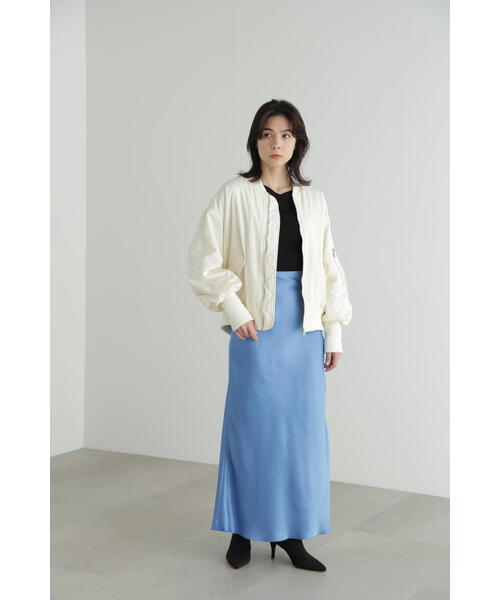 JILL STUART(ジルスチュアート)の「◆サテンナロースカート(スカート・レディース・ブラック/ブルー・2/4)」の13枚目の写真