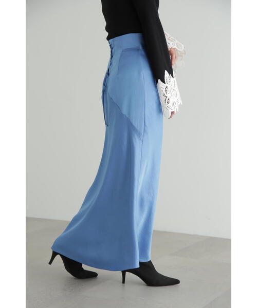 JILL STUART(ジルスチュアート)の「◆サテンナロースカート(スカート・レディース・ブラック/ブルー・2/4)」の14枚目の写真
