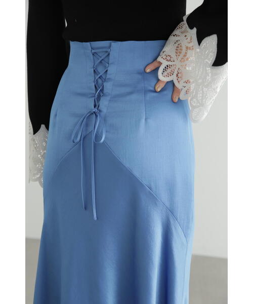 JILL STUART(ジルスチュアート)の「◆サテンナロースカート(スカート・レディース・ブラック/ブルー・2/4)」の18枚目の写真