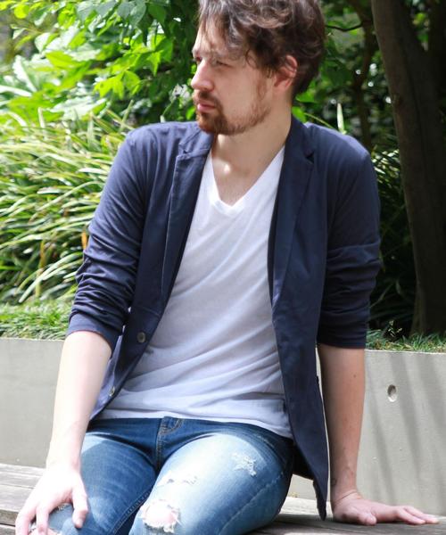 BEAUTY&YOUTH UNITED ARROWS(ビューティーアンドユースユナイテッドアローズ)の「BY 80/2 ハイゲージ TEEジャケット◆(テーラードジャケット・メンズ・ライトグレー/グレー/ネイビー・SMALL/MEDIUM/LARGE/X-LARGE)」の3枚目の写真