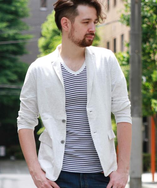 BEAUTY&YOUTH UNITED ARROWS(ビューティーアンドユースユナイテッドアローズ)の「BY 80/2 ハイゲージ TEEジャケット◆(テーラードジャケット・メンズ・ライトグレー/グレー/ネイビー・SMALL/MEDIUM/LARGE/X-LARGE)」の1枚目の写真