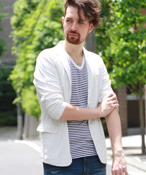 BEAUTY&YOUTH UNITED ARROWS(ビューティーアンドユースユナイテッドアローズ)の「BY 80/2 ハイゲージ TEEジャケット◆(テーラードジャケット・メンズ・ライトグレー/グレー/ネイビー・SMALL/MEDIUM/LARGE/X-LARGE)」の12枚目の写真