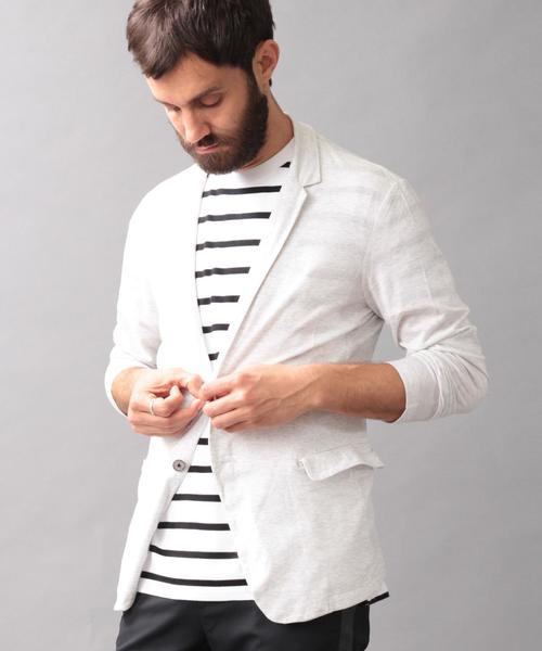 BEAUTY&YOUTH UNITED ARROWS(ビューティーアンドユースユナイテッドアローズ)の「BY 80/2 ハイゲージ TEEジャケット◆(テーラードジャケット・メンズ・ライトグレー/グレー/ネイビー・SMALL/MEDIUM/LARGE/X-LARGE)」の5枚目の写真