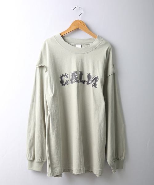 spiritoso（スピリトーゾ）の「spiritoso ロゴプリントタックロンT 長袖（Tシャツ/カットソー・レディース・ベージュ/オフホワイト/オリーブ/チャコール・F）」の10枚目の写真