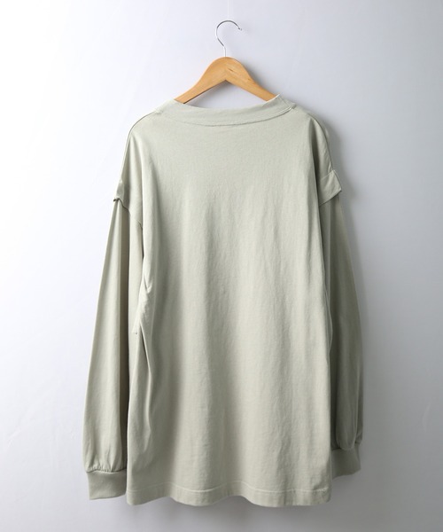 spiritoso（スピリトーゾ）の「spiritoso ロゴプリントタックロンT 長袖（Tシャツ/カットソー・レディース・ベージュ/オフホワイト/オリーブ/チャコール・F）」の11枚目の写真