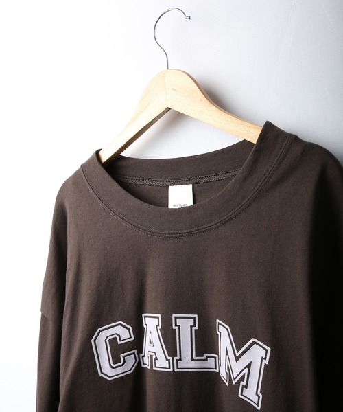 spiritoso（スピリトーゾ）の「spiritoso ロゴプリントタックロンT 長袖（Tシャツ/カットソー・レディース・ベージュ/オフホワイト/オリーブ/チャコール・F）」の18枚目の写真
