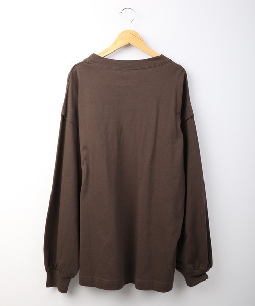 spiritoso（スピリトーゾ）の「spiritoso ロゴプリントタックロンT 長袖（Tシャツ/カットソー・レディース・ベージュ/オフホワイト/オリーブ/チャコール・F）」の19枚目の写真
