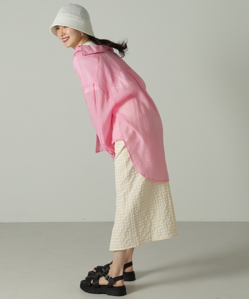 FREE'S MART（フリーズマート）の「◆シアールーズシャツ（シャツ/ブラウス・レディース・ブルー/ベージュ/ホワイト/ピンク・SMALL/MEDIUM）」の21枚目の写真