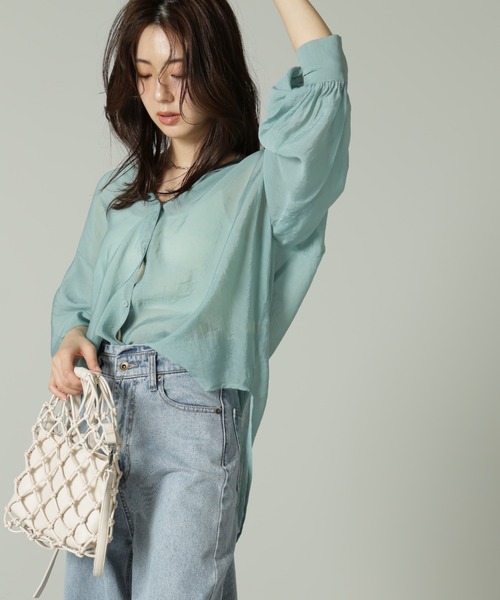 FREE'S MART（フリーズマート）の「◆シアールーズシャツ（シャツ/ブラウス・レディース・ブルー/ベージュ/ホワイト/ピンク・SMALL/MEDIUM）」の22枚目の写真