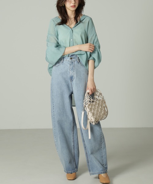 FREE'S MART（フリーズマート）の「◆シアールーズシャツ（シャツ/ブラウス・レディース・ブルー/ベージュ/ホワイト/ピンク・SMALL/MEDIUM）」の13枚目の写真