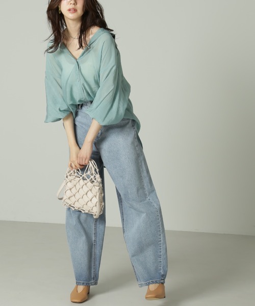 FREE'S MART（フリーズマート）の「◆シアールーズシャツ（シャツ/ブラウス・レディース・ブルー/ベージュ/ホワイト/ピンク・SMALL/MEDIUM）」の20枚目の写真