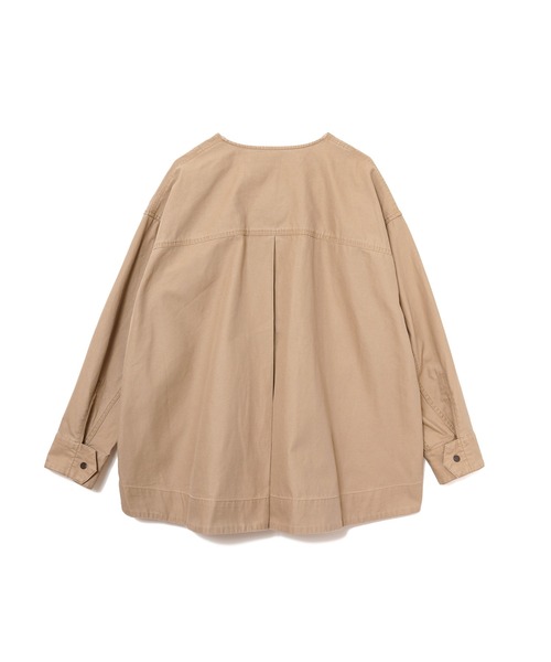 AMERICAN RAG CIE（アメリカンラグシー）の「バックデザインノーカラーミリタリージャケット（ミリタリージャケット・レディース・カーキ/ベージュ・FREE）」の8枚目の写真