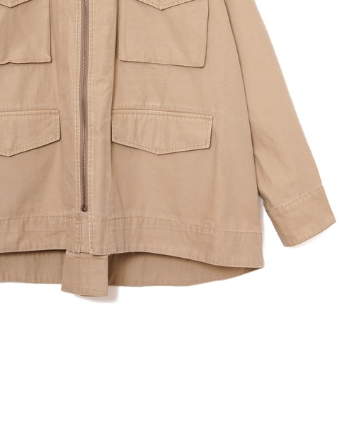 AMERICAN RAG CIE（アメリカンラグシー）の「バックデザインノーカラーミリタリージャケット（ミリタリージャケット・レディース・カーキ/ベージュ・FREE）」の7枚目の写真