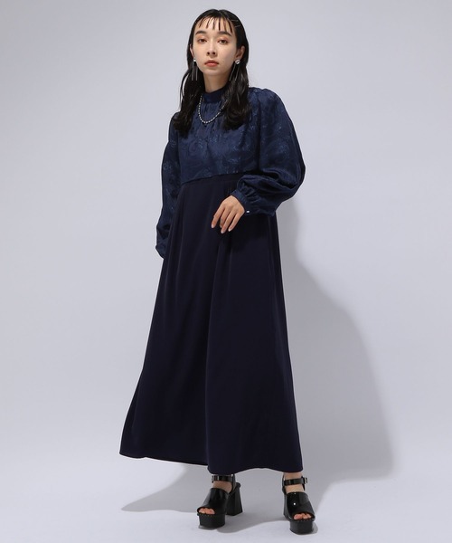 HARE（ハレ）の「2Pジャガードボレロ＊キャミワンピース(HARE)（ワンピース・レディース・ネイビー/ブラック・FREE）」の10枚目の写真