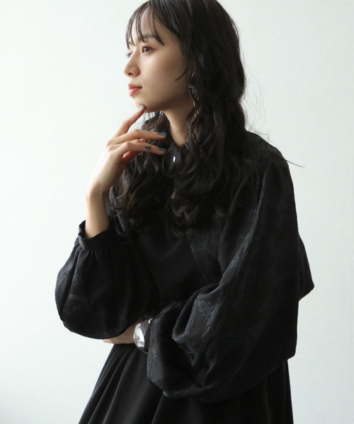 HARE（ハレ）の「2Pジャガードボレロ＊キャミワンピース(HARE)（ワンピース・レディース・ネイビー/ブラック・FREE）」の14枚目の写真