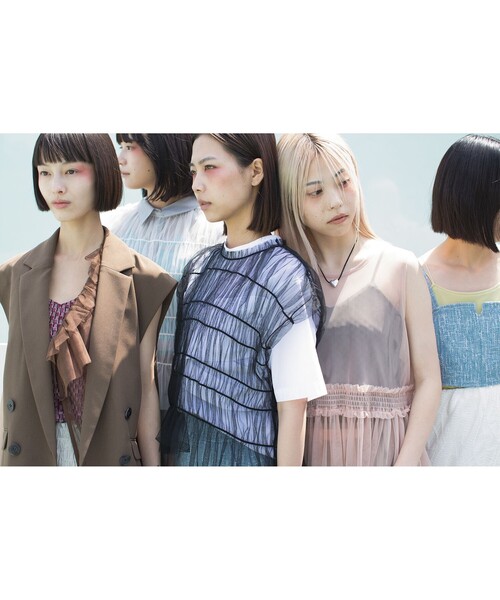 Ray BEAMS（レイビームス）の「Ray BEAMS / オパール チェック キャミソール（キャミソール・レディース・ブラック/ピンク・ONE SIZE）」の8枚目の写真